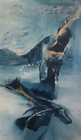שרי אזולאי | Sari Azulay, acrylic and mixed media technique on canvas, 150 by 100 cm