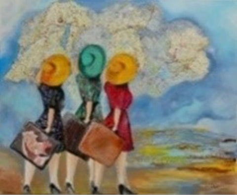 אורית הלפרן |  Orit Halpern, mixed media and acrylic on canvas, 90 by 110 cm