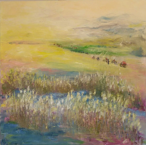 דבורה רוזן | Dvora Rosen -  oil  on canvas,  90 by 90 cm