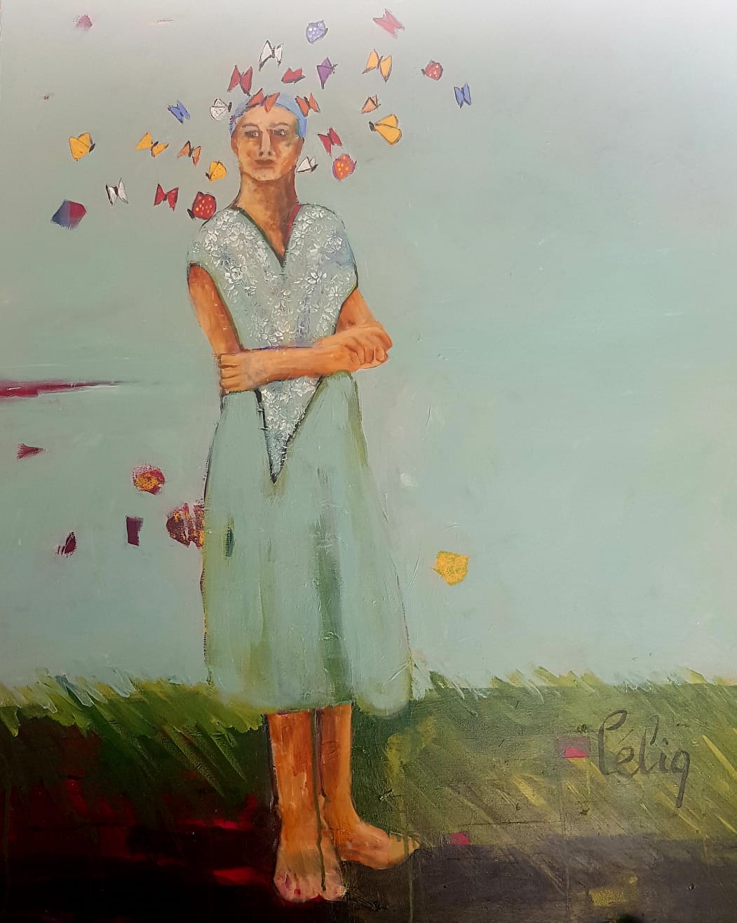 סליה סדקוביץ  | Celia Sadkovich -  Acrylic  on canvas,  100 by 80 cm