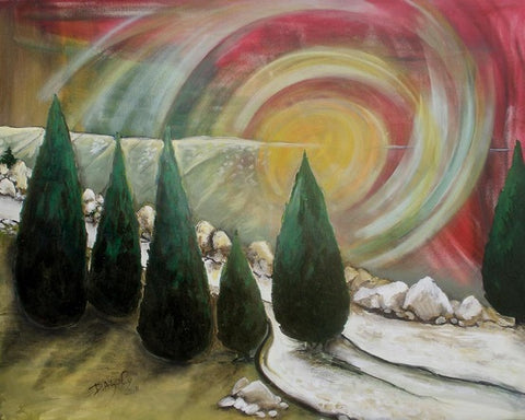 דבורה אזולאי | Dvora Azoulay, Acrylic on canvas, 80 by 100 cm