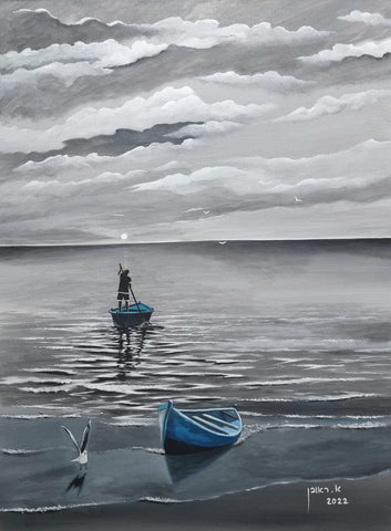 ראובן אזולאי | Reuven Azulay, Acrylic  on canvas, 80 by 60 cm