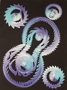 אדוארד אלמשי | Eduard Almashe, collage of solid color, superacrylic on cardboard, 40 by 30 cm