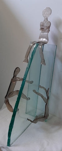 עדינה דולב | Adina Dolev, glass sculpture, Length: 15.5 cm, depth: 21 cm, height: 49 cm