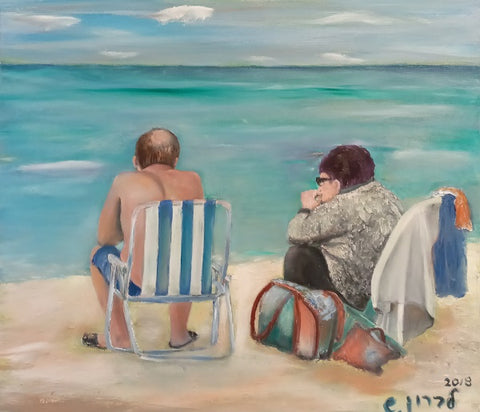 שאול לברון  | Shaul Levron, oil on canvas, 70 by 80 cm