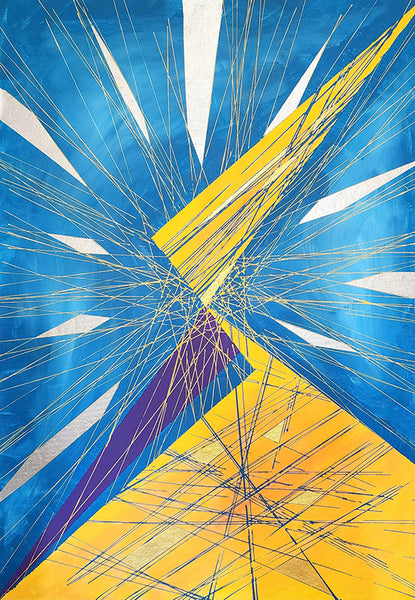אדוארד אלמשי | Eduard Almashe,Mixed media, superacrylic spray paint varnish on canvas attached to polygel, 74 by 52 cm