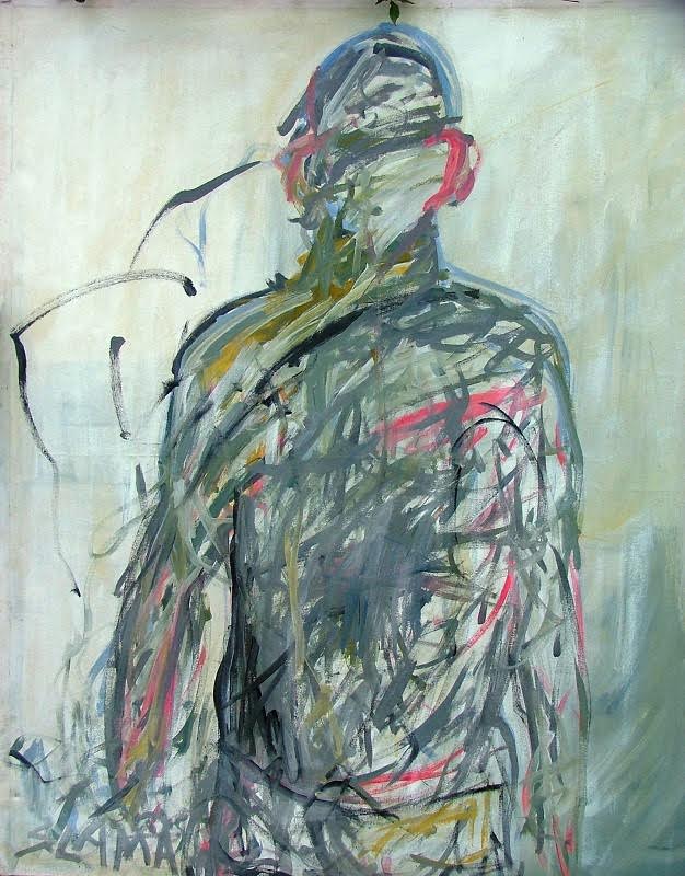 שמוליק סלמה | Slama shmuel, tempera on canvas, 124 by 140 cm