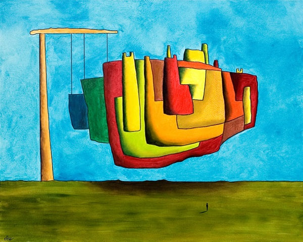 Shmuel Weiss - oil  on canvas,  80 by 100 cm