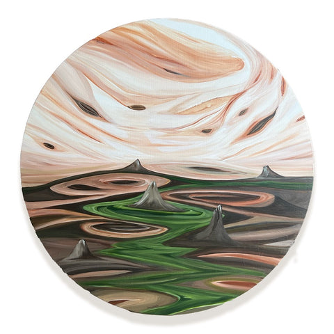 שני שטלריד | Shani Shtalryd, Acrilyc on canvas, Diameter 90 cm