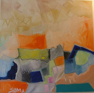 שמוליק סלמה | Slama shmuel, Oil on canvas, 120 by 120 cm