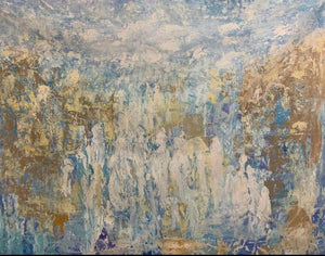 קלודין טימסיט אלבז | Claudine Timsit Elbaz,  Mixed technique with acrylic layers on canvas 100 by 120 cm