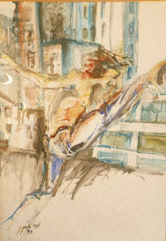 מרים סיגל- דרליך  | Miriam Sigal- Derlich, Acrylic on cardboard, 67 by 47 cm, framed 82 by 62 cm