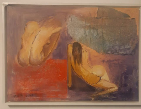 אהובה מוזיקנסקי | Ahuva Muzikansky, Mixed media on canvas, 54 by 74 cm