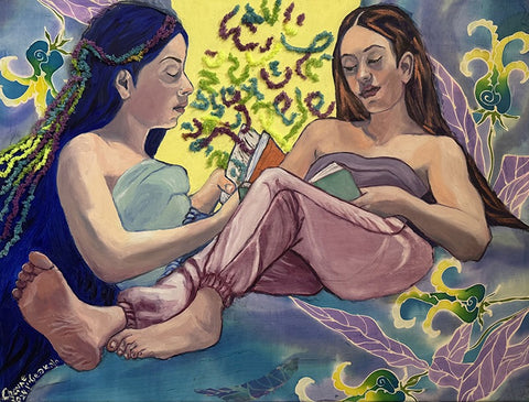 חוה אפשטיין | Chava Epstein, Oil, wool and fabric scraps on canvas, 60 by 80 cm