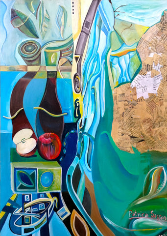 פטריסיה ששון | Patricia Sasson, Acrylic on canvas, 70 by 50 cm