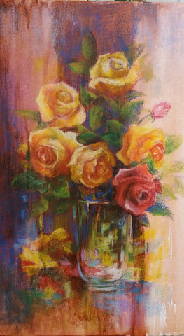 אולגה קושניר | Olga Kushnir, pastel on canvas 50 by 30 cm