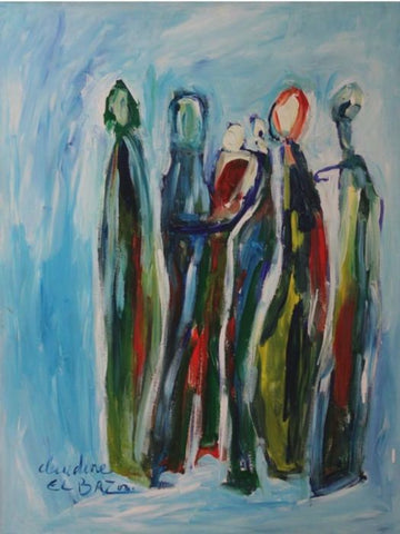 קלודין טימסיט אלבז | Claudine Timsit Elbaz,  Acrylic on canvas, 80 by 60 cm