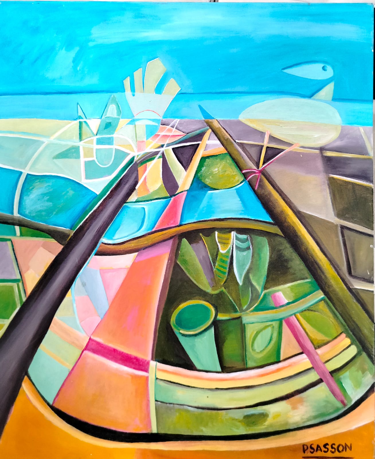 Patricia Sasson, Acrylic on canvas, 60 by 40 cm