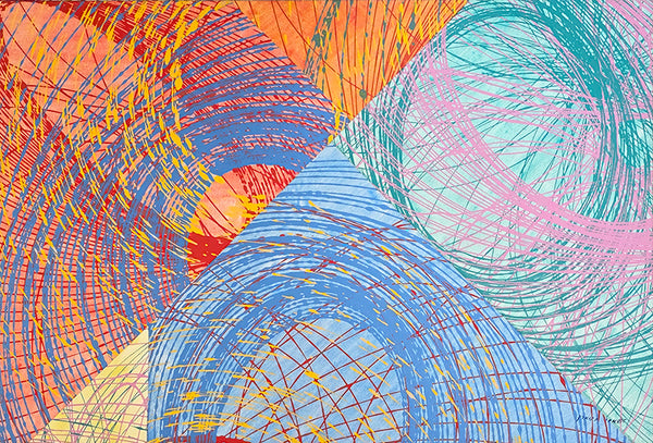 אדוארד אלמשי | Eduard Almashe, Supercreel on canvas, 60 by 88 cm, sewn from several pieces