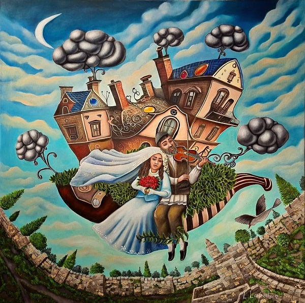 לאדה לפידוס | Lada Lapidus, Oil  on canvas, 100 by 100 cm