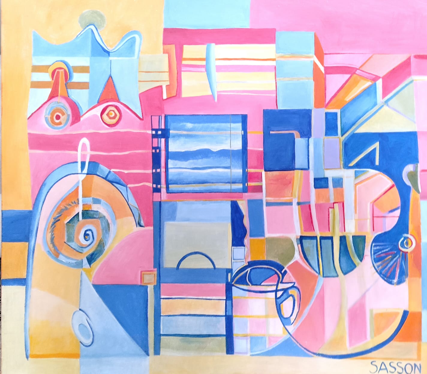 Patricia Sasson, Acrylic on canvas, 50 by 60 cm