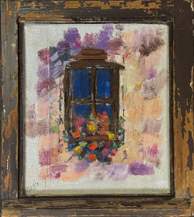 סילבנה שפר | Sylvana Shefer - Collage on cardboard, wooden frame, 50 by 50 cm