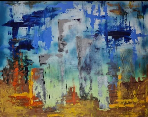 אהובה מוזיקנסקי | Ahuva Muzikansky, Acrylic on canvas 80 by 100 cm