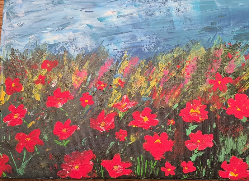 שרה ברין | Sarah Brin, Acrylic on canvas, 30 by 40 cm