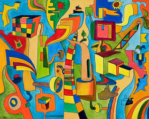 שמואליק ויס (שו״ס) | Shmuel Weiss, oil  on canvas,  80 by 100 cm