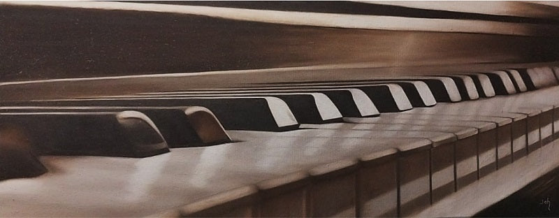 ג'ואנה טייב | Johanna Taieb, Oil on canvas, 40 by 100 cm