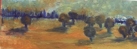 Dalia Lavi, diptych, oil on canvas, 40 by 120 cm