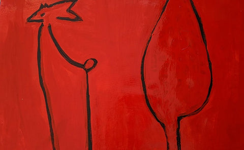 אורנה אוריין | Orna Oryan,  Industrial acrylic paint on unstretched canvas, 59 by 79 cm