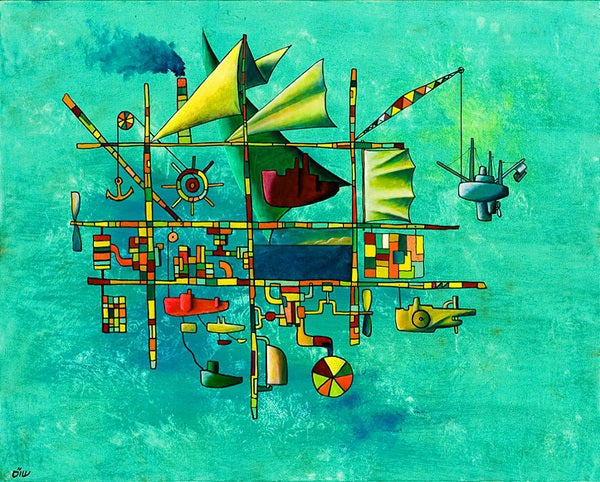 Shmuel Weiss - oil  on canvas,  80 by 100 cm