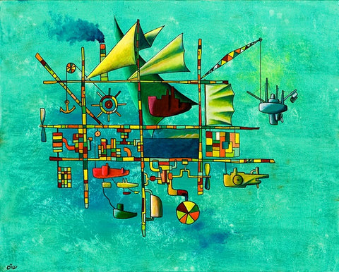 שמואליק ויס (שו״ס) | Shmuel Weiss, oil  on canvas,  80 by 100 cm