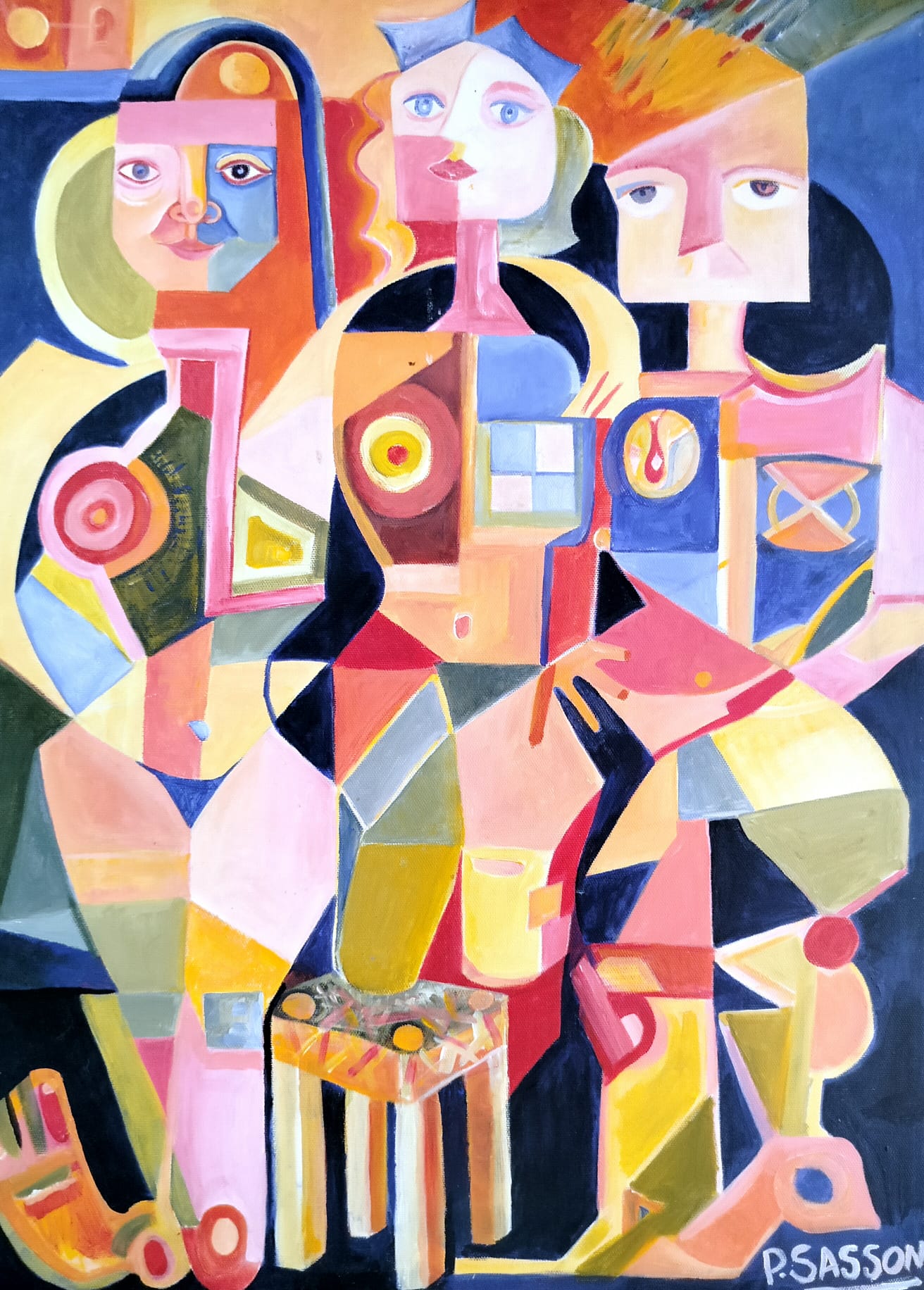 Patricia Sasson, Acrylic on canvas,70 by 50 cm