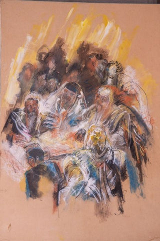 מרים סיגל- דרליך  | Miriam Sigal- Derlich, Dry pastel on canvas, 65 by 45 cm