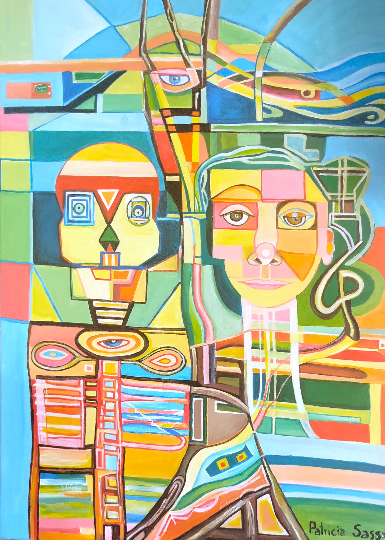 Patricia Sasson, Acrylic on canvas, 70 by 50 cm