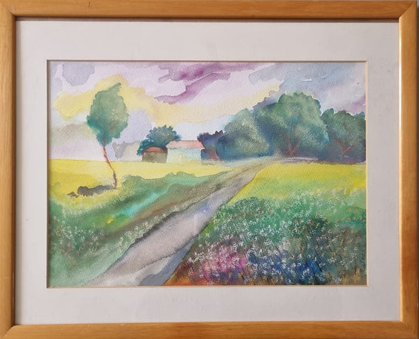 ילנה מקונוביטסקי |  Elena Makonovitsky, Aqwarelle on paper, framed, 40 by 50 cm