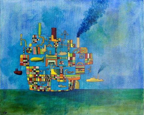 שמואליק ויס (שו״ס) | Shmuel Weiss, oil on canvas,  80 by 100 cm