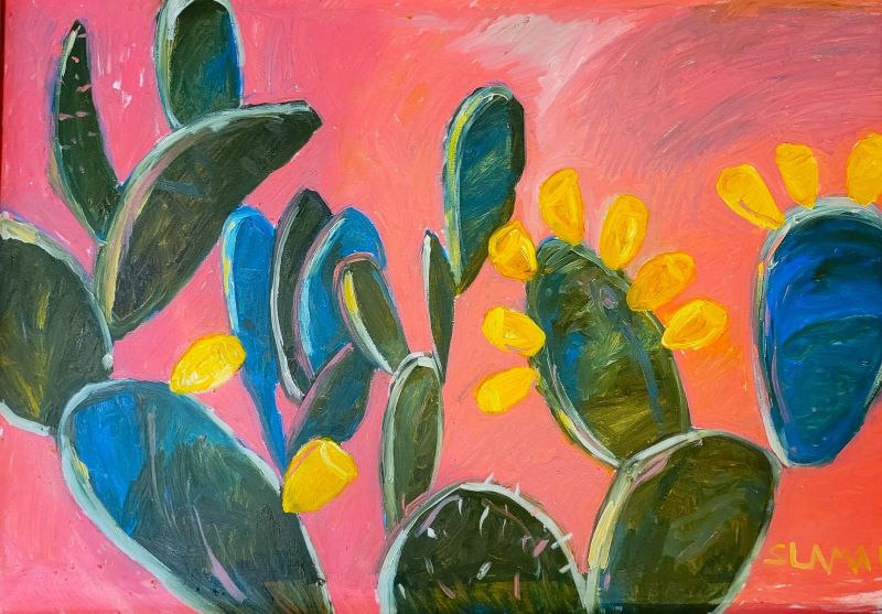 שמוליק סלמה | Slama shmuel, Oil on canvas unstretched, 80 by 110 cm