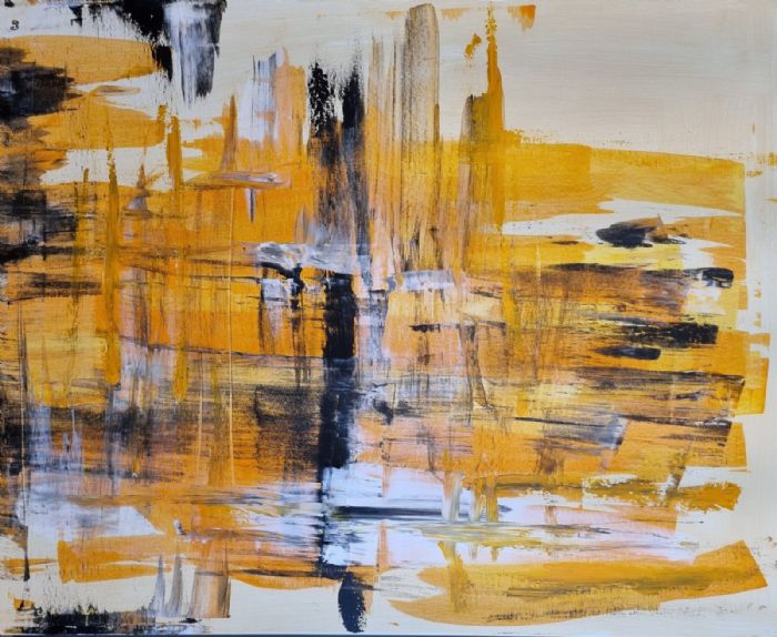 אהובה מוזיקנסקי | Ahuva Muzikansky, Mixed media on canvas, 80 by 100 cm