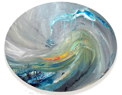 שני שטלריד | Shani Shtalryd, Acrilyc on canvas, Diameter 40 cm