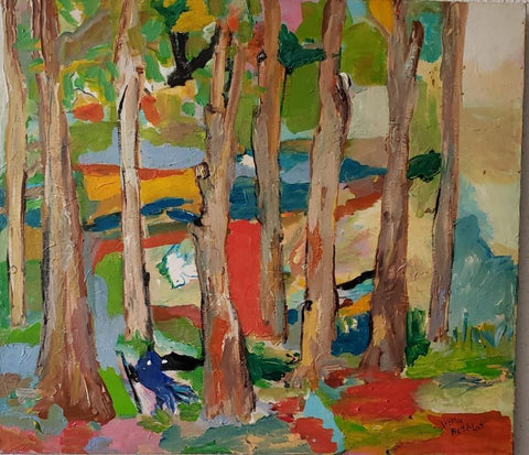 אמן לא ידוע, אקריליק על בד, 70 על 80 ס"מ, חתום