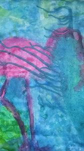 אורנה אוריין | Orna Oryan, aquarelle on canvas, 39 by 28 cm