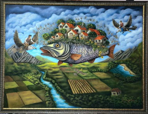 לאדה לפידוס | Lada Lapidus, Oil  on canvas, 80 by 120 cm