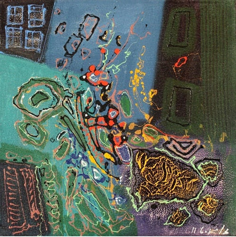זלאיט נסים | Zalayet Nessim, acrylic on canvas, 50 by 50 cm