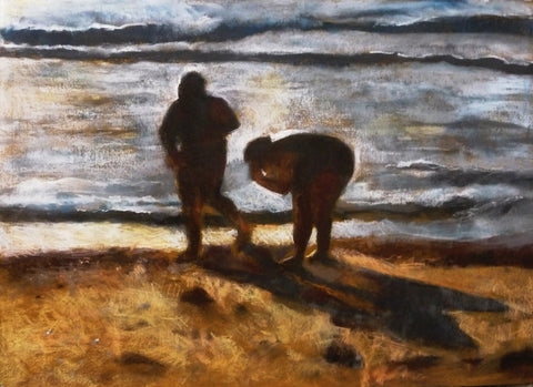 מוטי שובל | Motti Shoval, Dry pastel on paper, 50 by 65 cm