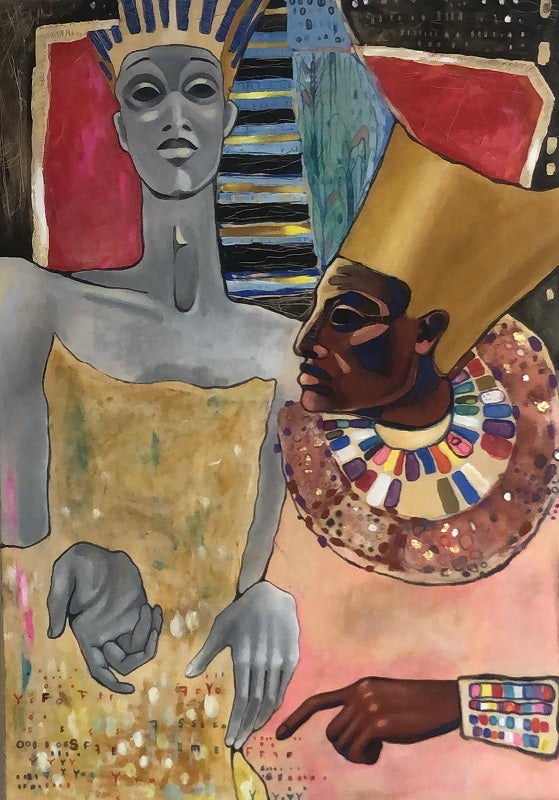 אודליה ווליבוביץ | Odelia Volyvovitch, Oil and acrylic paints on canvas, 100 by 70 cm