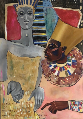 אודליה ווליבוביץ | Odelia Volyvovitch, Oil and acrylic paints on canvas, 100 by 70 cm