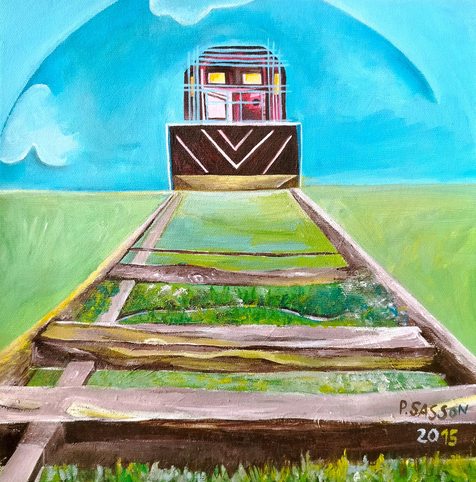 Patricia Sasson, Acrylic on canvas, 30 by 30 cm
